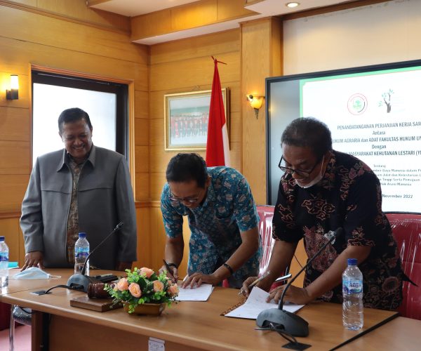 “Merdeka Belajar Kampus Merdeka, PAgA FHUA jalin kerjasama dengan Yayasan Masyarakat Kehutanan Lestari”